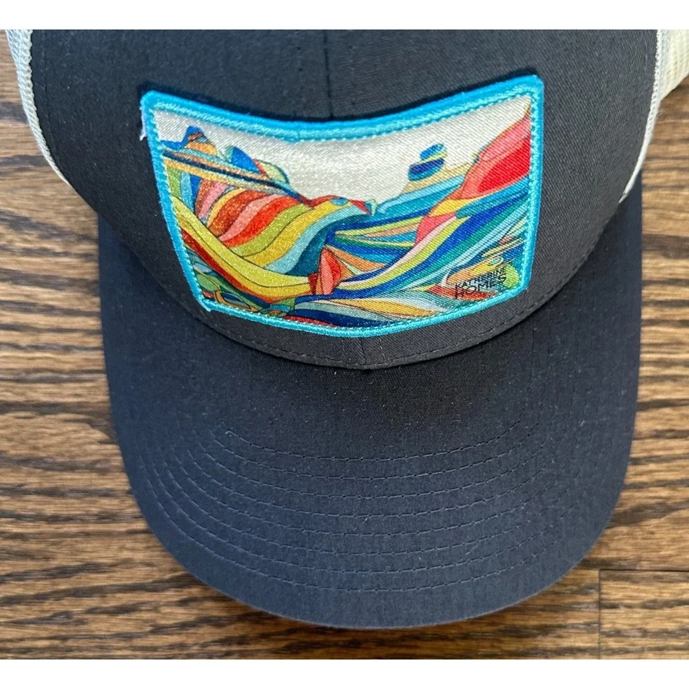 Katherine Homes Eldorado Canyon Trucker Baseball Hat Blue White Snapback OS